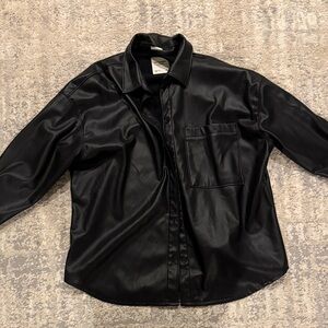 Abercrombie & Fitch Black Leather Jacket